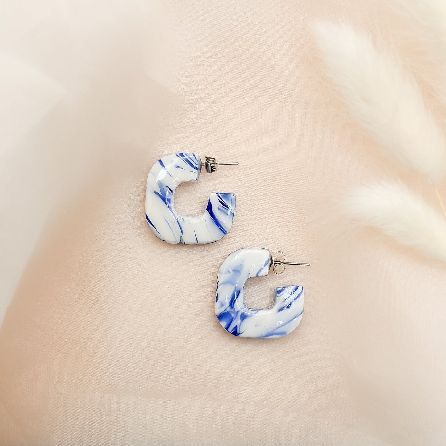 Square Marble Hoops - Ashleigh McKoy