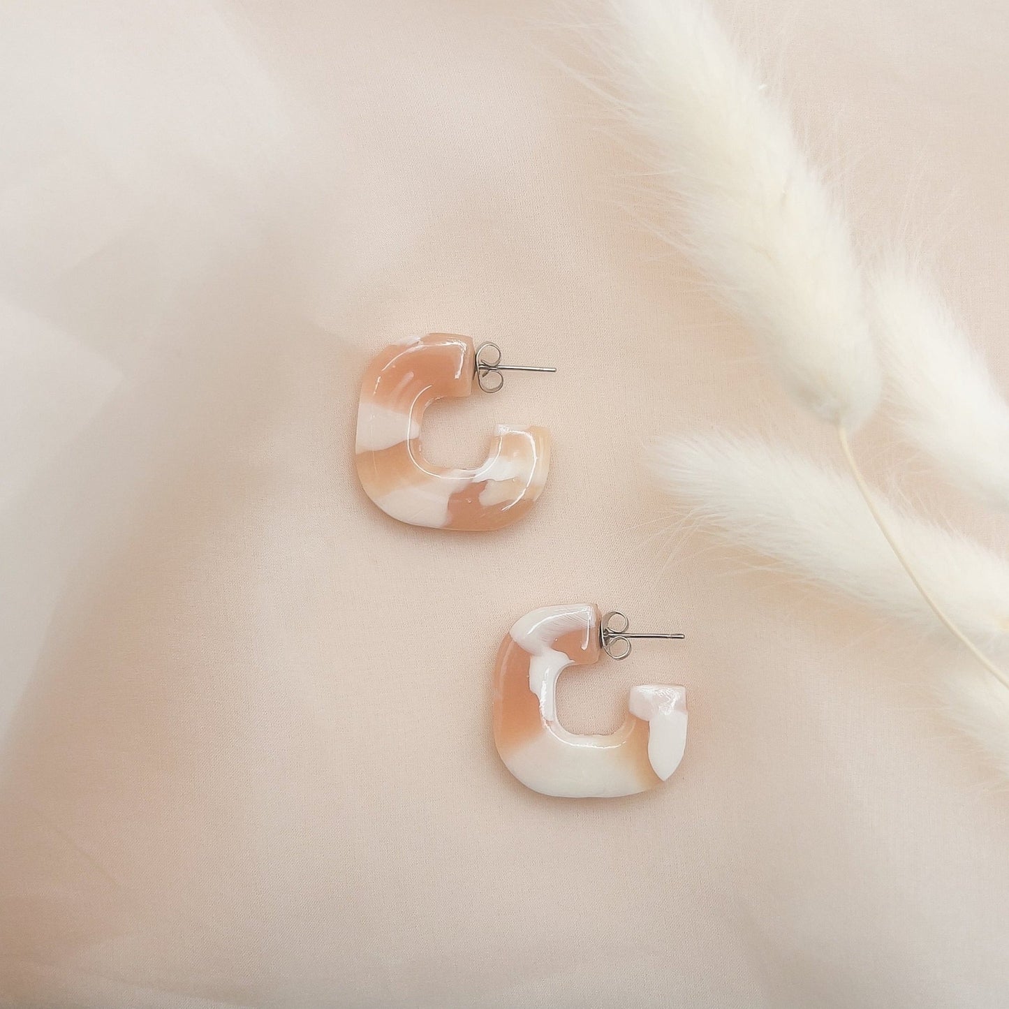 Square Marble Hoops - Ashleigh McKoy