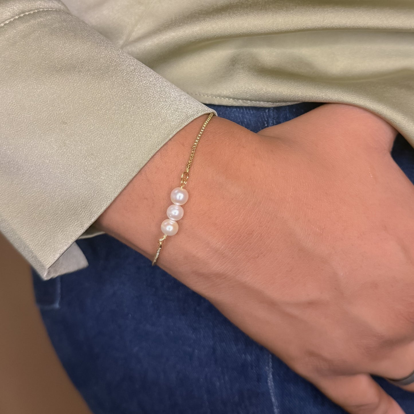 Three Pearl Bracelet